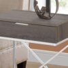 Accent Side Table, Storage Drawer, Contemporary - Taupe - Image 3
