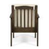 Casa Acacia Wood Club Chairs (Set of 2) With Water Resistant Cushions - Gray / Cream - Image 12