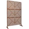 Rusty Outdoor & Indoor Freestanding Metal Privacy Screen, Decorative Privacy Fence Panels For Deck, Balcony, Patio - Rust Red - Image 4