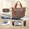 Hardshell Luggage Sets 3 Piece Carry - On Suitcase Double Spinner Wheels With Tsa Lock - Coppery - Image 3