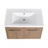 30" Soft Close Doors Bathroom Vanity With Resin Sink And Metal Handles - Imitative Oak - Image 8