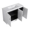 Contemporary Freestanding Bathroom Vanity With Resin Sink & Soft Close Cabinet Doors - White - Image 11