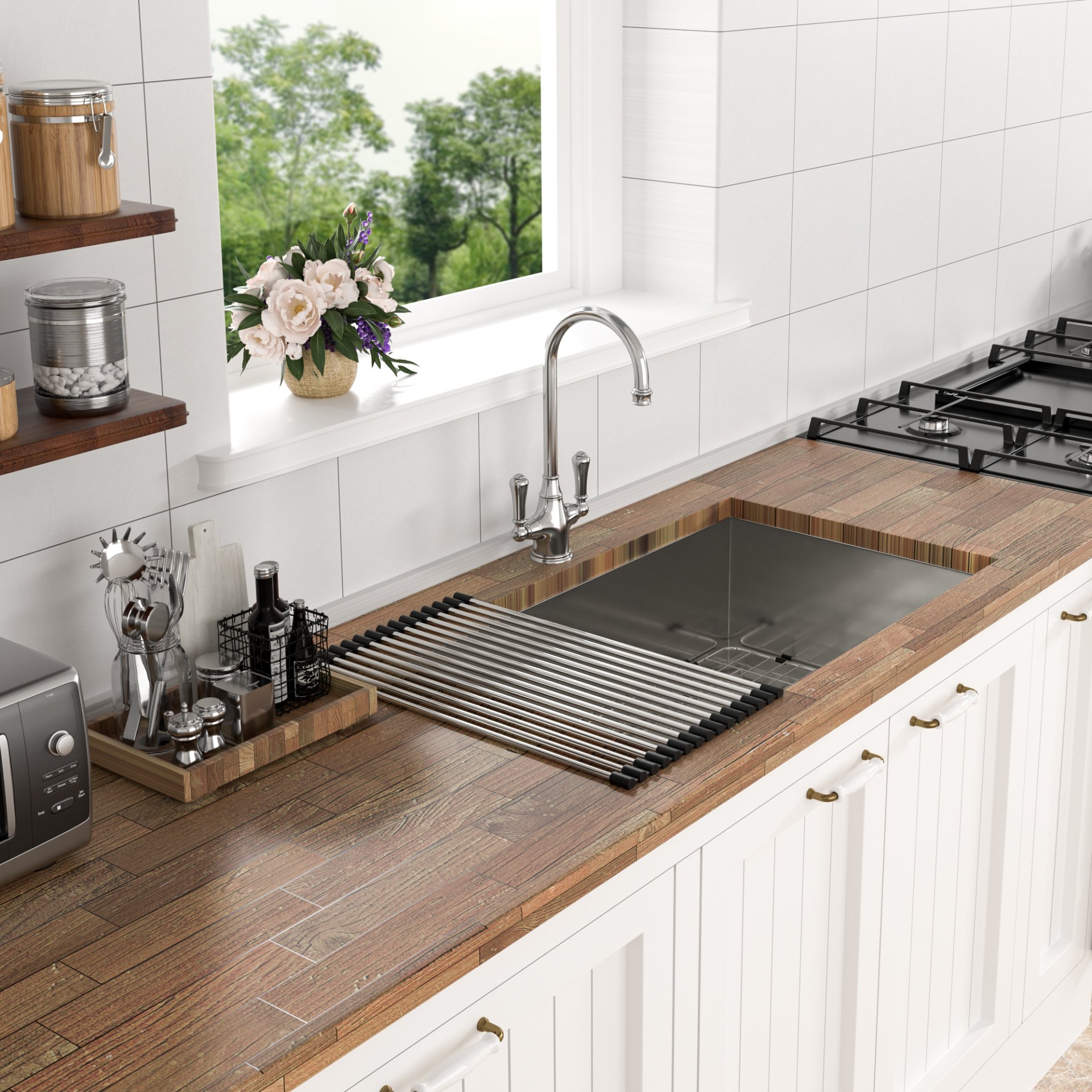 Modern 33" Undermount Stainless Steel Kitchen Sink 16 Gauge, 9" Deep Single Bowl - Black - Image 5