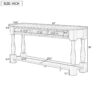Console Table Long Console Table With Drawers And Shelf For Entryway, Hallway, Living Room - Navy - Image 2