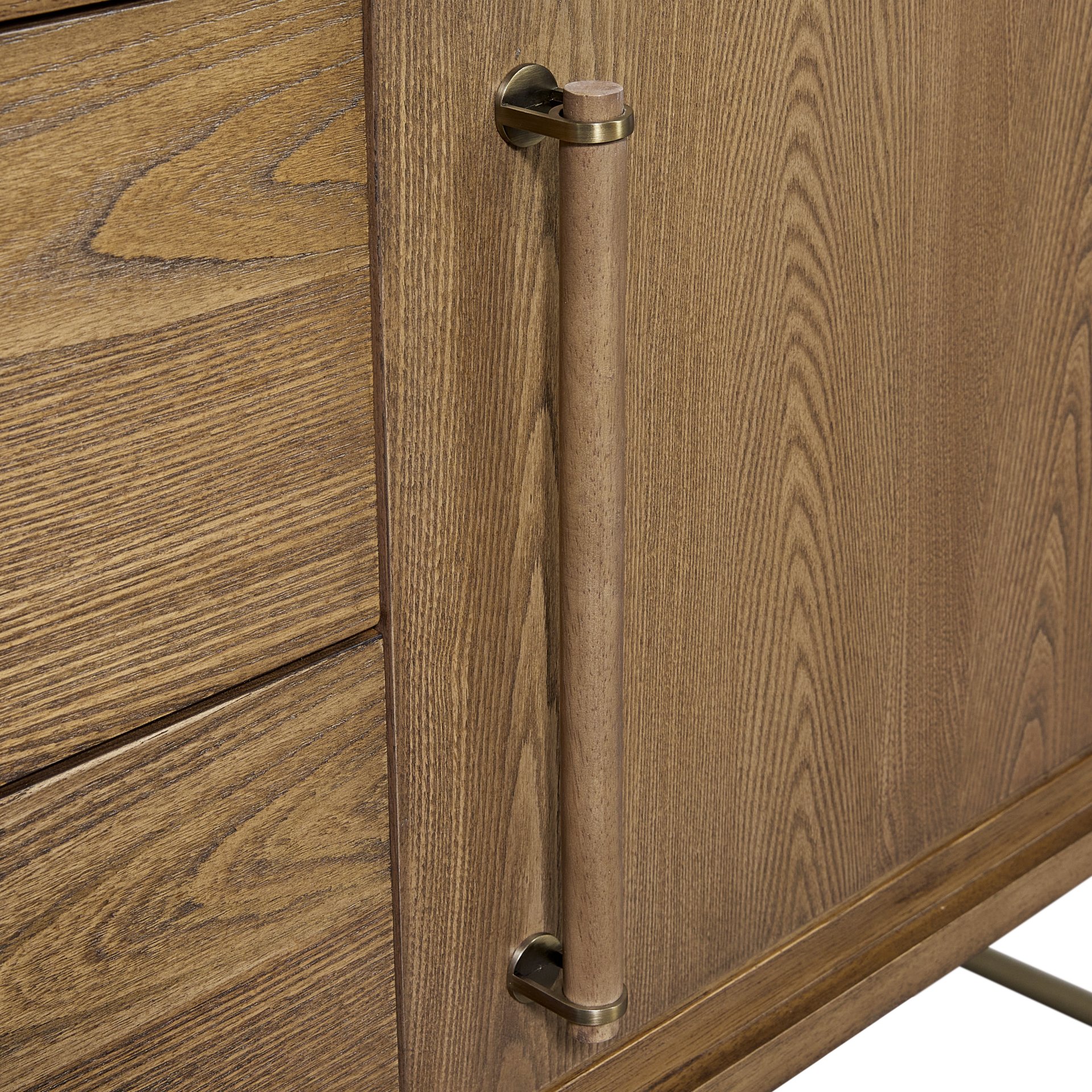 Metal Base Sideboard - Light Brown - Image 2
