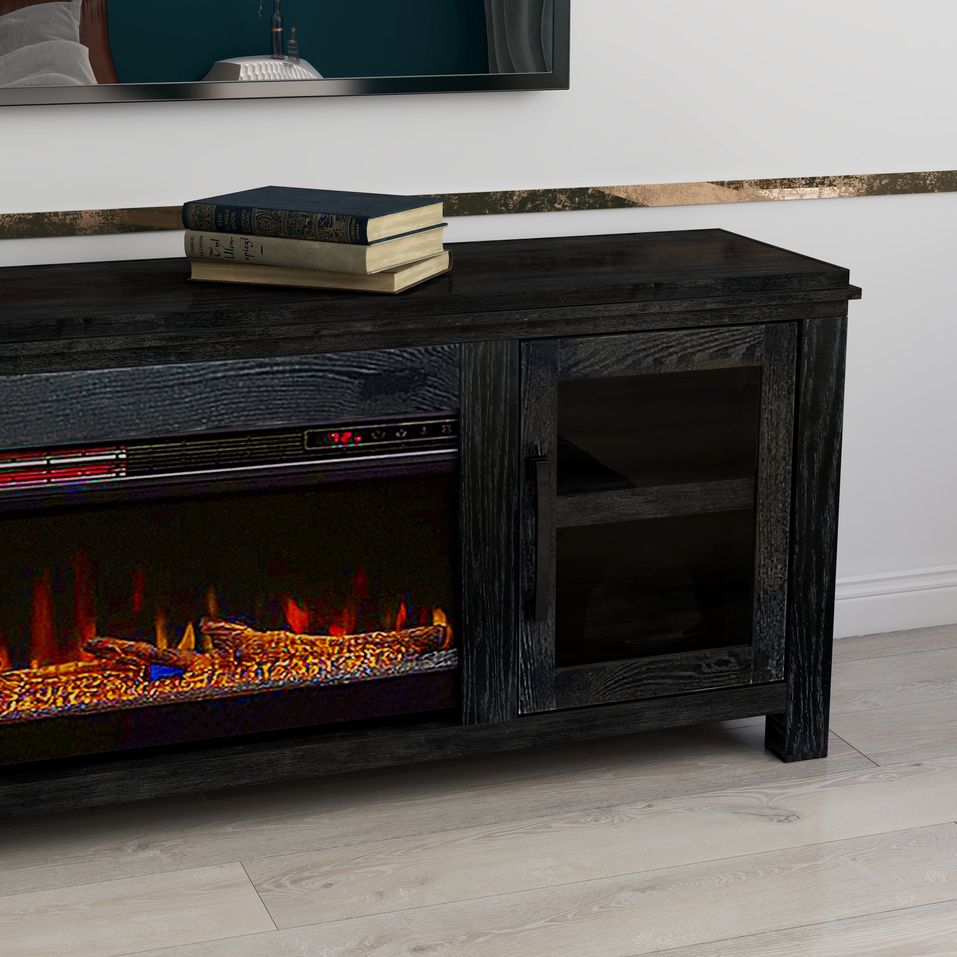 Tybee - Electric Fireplace TV Console For TVs Up To 95" - Clove - Image 9
