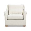 Ada - Flared Arm Contemporary Armchair With Lumbar Pillow - Flax White - Image 3