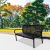 Patio Bench Steel - Black - Image 7