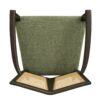 Mid Century Modern Arm Dining Chair (Set of 2) With Rattan Backrest - Dark Brown / Green - Image 11