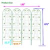 4 Pack Metal Garden Trellis Rustproof Trellis For Climbing Plants Outdoor Flower Support - Green - Image 14