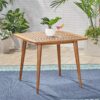 Modern Indoor Square Acacia Wood Dining Table With Toothpick Leg Design - Teak - Image 5