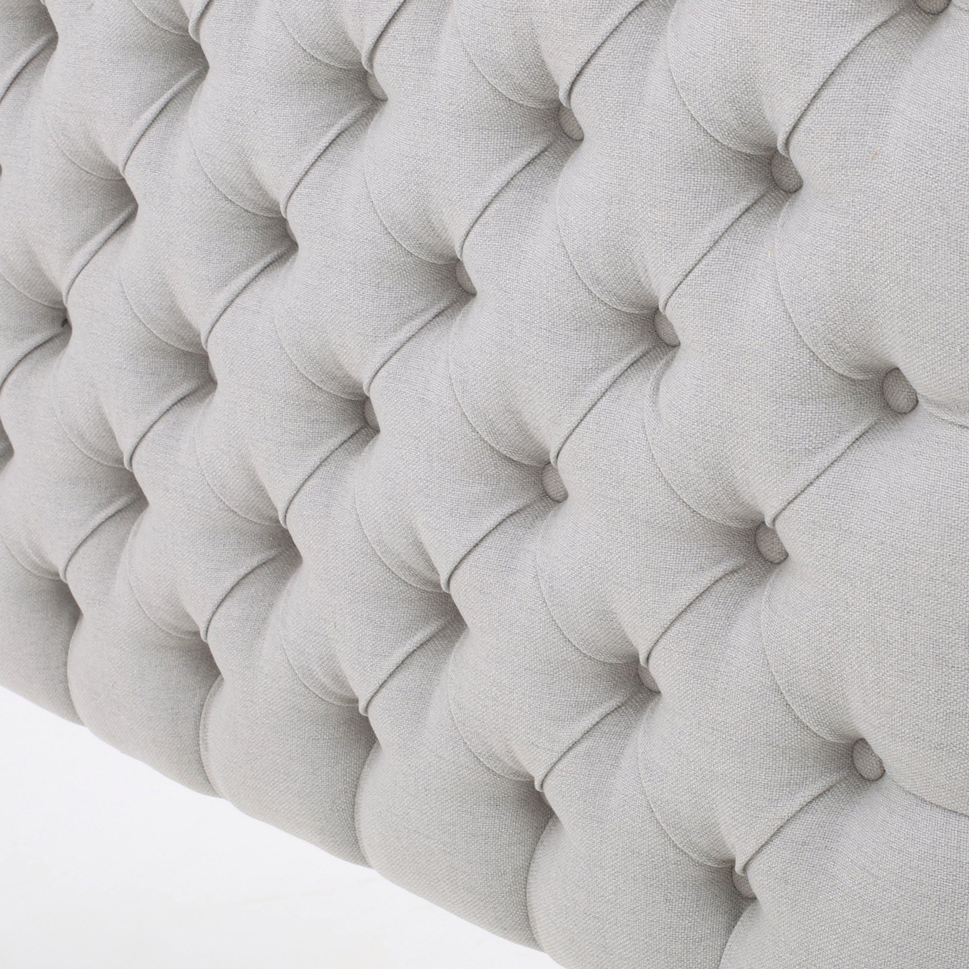 Queen Size Headboard With Button Tufting - Light Gray - Image 5