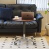 Movable Adjustable Coffee Table 360 Swivel Counter Bar Height Aluminum Star Base Movable For End Table Dining Room Home Kitchen Table - Brown - Image 3