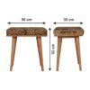 Leopard Velvet Tray Style Footstool - Brown Oak - Image 10