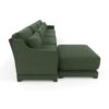 Stylish Four Seater Sofa With Movable Ottoman Ergonomic Design Wooden Base - Green - Image 25