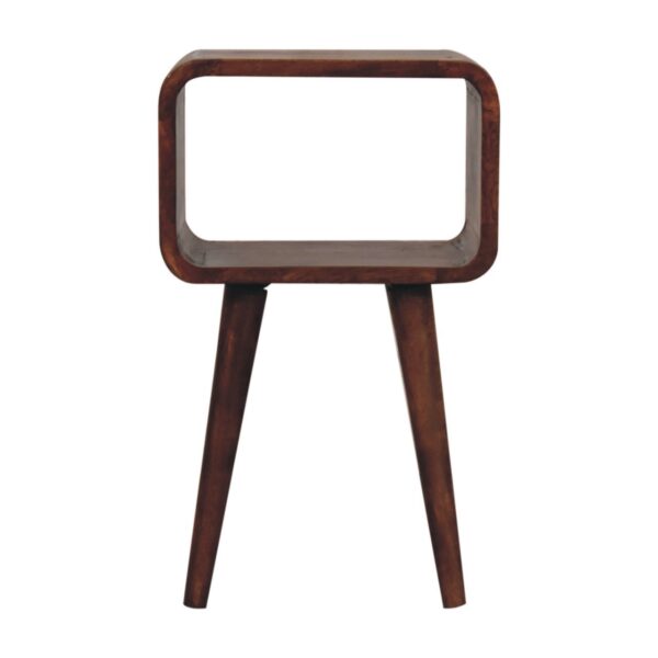 Mini Curved Open Nightstand - Caramel