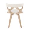 Gardenia - Mid-Century Modern Dining / Chair - White Washed / Cream - Image 4