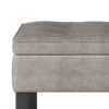 Cosmopolitan - Storage Ottoman Bench With Open Bottom - Distressed Gray Taupe - Image 7