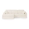 Modern Minimalist L Shape Modular Sectional Sofa Corduroy Couch Unfolds Into Bed - Beige - Image 15