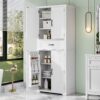 Bathroom Storage Cabinet With Multi Functional Storage Space, Drawer With Slide Rails, Adjustable Shelf - White - Image 5