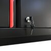 Steel Filing Cabinet With Compartments For Office Use, Storage, File Storage, Archives, And High And Low Cabinets - Black / Red - Image 22