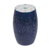 Lilac - Mosaic Side Table Ceramic Tile Top With Iron Frame - Dark Blue - Image 7