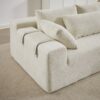Modern Chenille Upholstered Sectional Sofa Couch Set, Modular L Shaped Sectional Living Room Sofa Set & 6 Pillows, Free Combination - Beige - Image 13