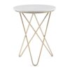 Gabon - Accent Table - White / Gold - Image 2