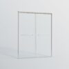 Double Sliding Shower Door, Semi Frameless Bypass Bathroom Sliding Door With 1 / 4" (6Mm) Tempered Glass For Walk In Shower - Chrome - Image 13