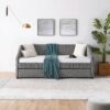 Elegant Upholstered Twin Size Daybed With Trundle Linen - Gray - Image 6