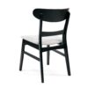 Dining Chair (Set of 2), Mid Century Dining Chairs With Cushioned Seats And Wood Frame - Light Beige / Black - Image 7