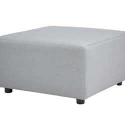 Cleo - Modular Upholstered Patio Ottoman Axroma Olefin - Light Gray