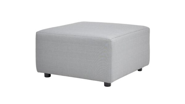 Cleo - Modular Upholstered Patio Ottoman Axroma Olefin - Light Gray