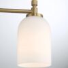 Meadows - 3 Lights Vanity Brush Bathroom Wall Light For Bathroom Over Mirror - Black / Gold / White - Image 8