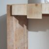 Modern Console Table Entryway Table With Sculpted Block Design Narrow Sofa Table For Hallway Living Room Or Foyer - Multicolor - Image 15