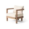 Outdoor Acacia Wood Patio Club Chair, Patio Furniture, Waterproof Thick Cushion Deep Seating For Porch, Weight Capacity 400Lbs - Brown Wash / Beige - Image 9