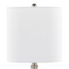 Belle - Contemporary Clear Wrinkle Lamp (Set of 2) - Nickel / White - Image 5