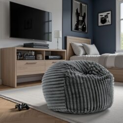 Sky Luxe - Minky Gunmetal Memory Foam Lounger - Gray