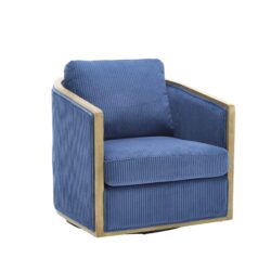 Swivel Barrel Chair, Comfortable Accent Sofa With 360 Degree Swivel For Living Room, Nursery, Office - Navy