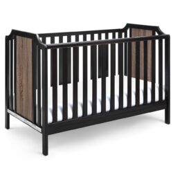 Brees Island - 3 In 1 Convertible Crib - Black, Brownstone