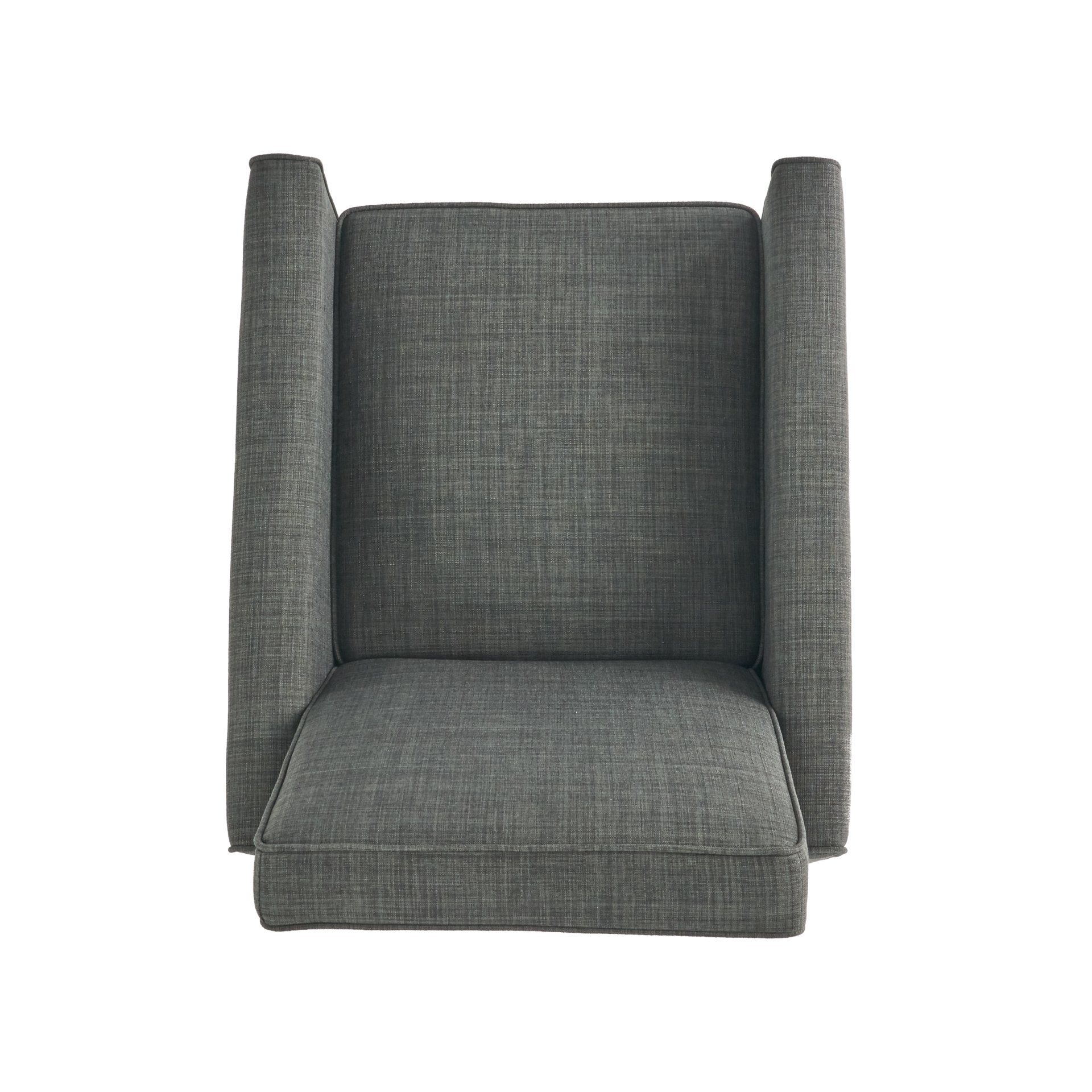 Linen Push Back Chair For Elegant Home - Dark Gray - Image 13
