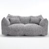 Comfortable Dual Beanbag Chair With High Resilience Foam Core For 2 People - Gray - Image 24