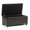 Amelia - Storage Ottoman Bench - Tanners Brown - Image 3