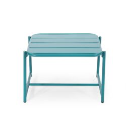Modern Outdoor Conrad Side Table With Matte - Teal