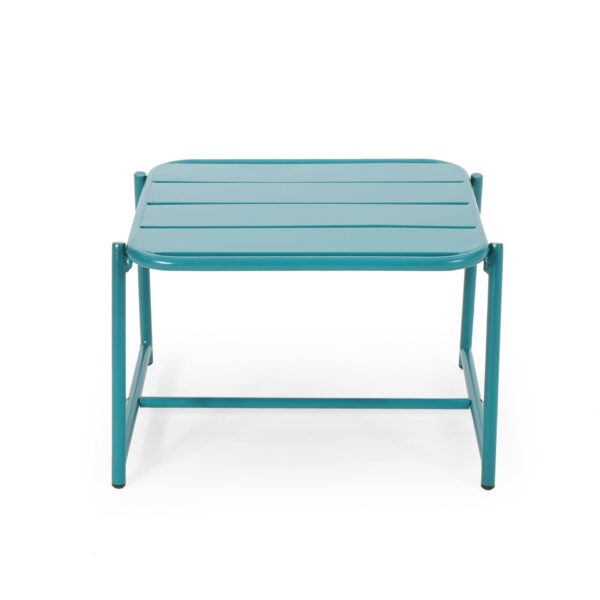 Modern Outdoor Conrad Side Table With Matte - Teal