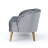 Modern Classic Shell Backed Loveseat - Gray - Image 6