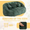 Bean Bag Sofa Lazy Sofa Durable Comfort Lounger High Back Bean Bag Chair Couch For Adults And Kids - Emerald - Image 8