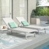 Modern Outdoor Finn Chaise Lounge With Comfort Mesh - White - Image 2