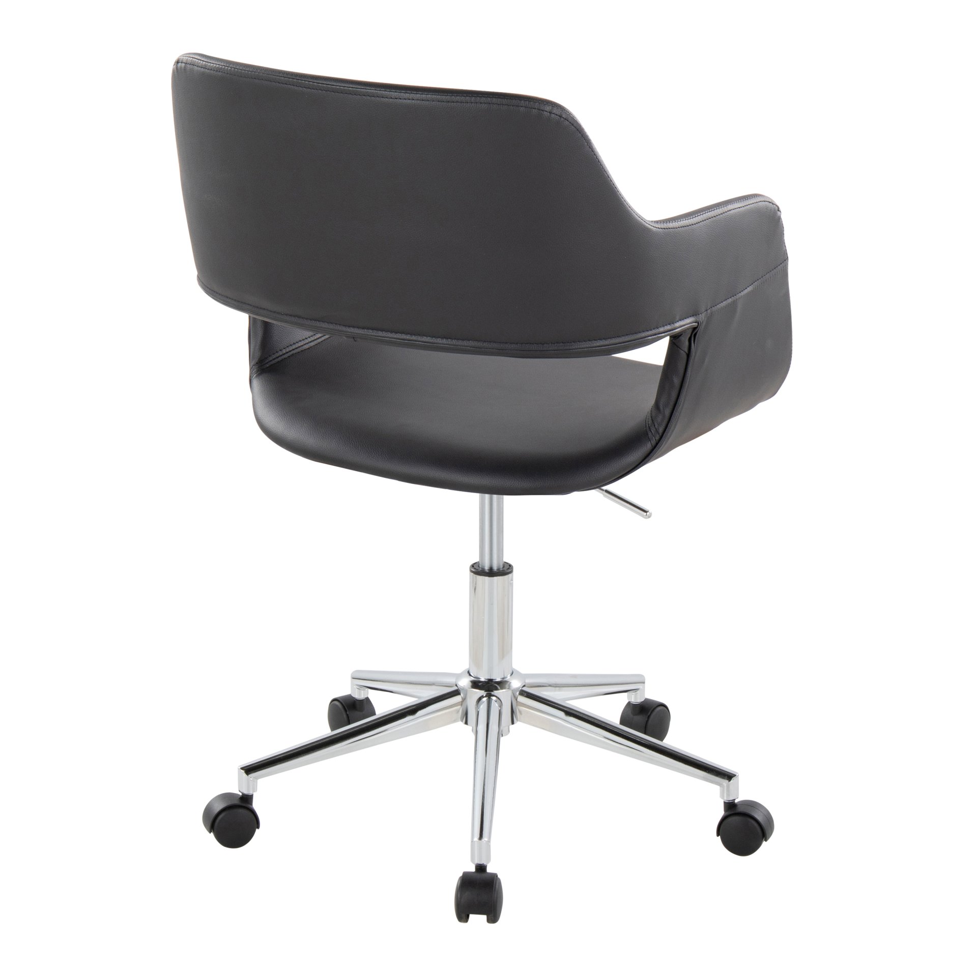 Margarite - Contemporary Task Chair - Chrome / Black - Image 3