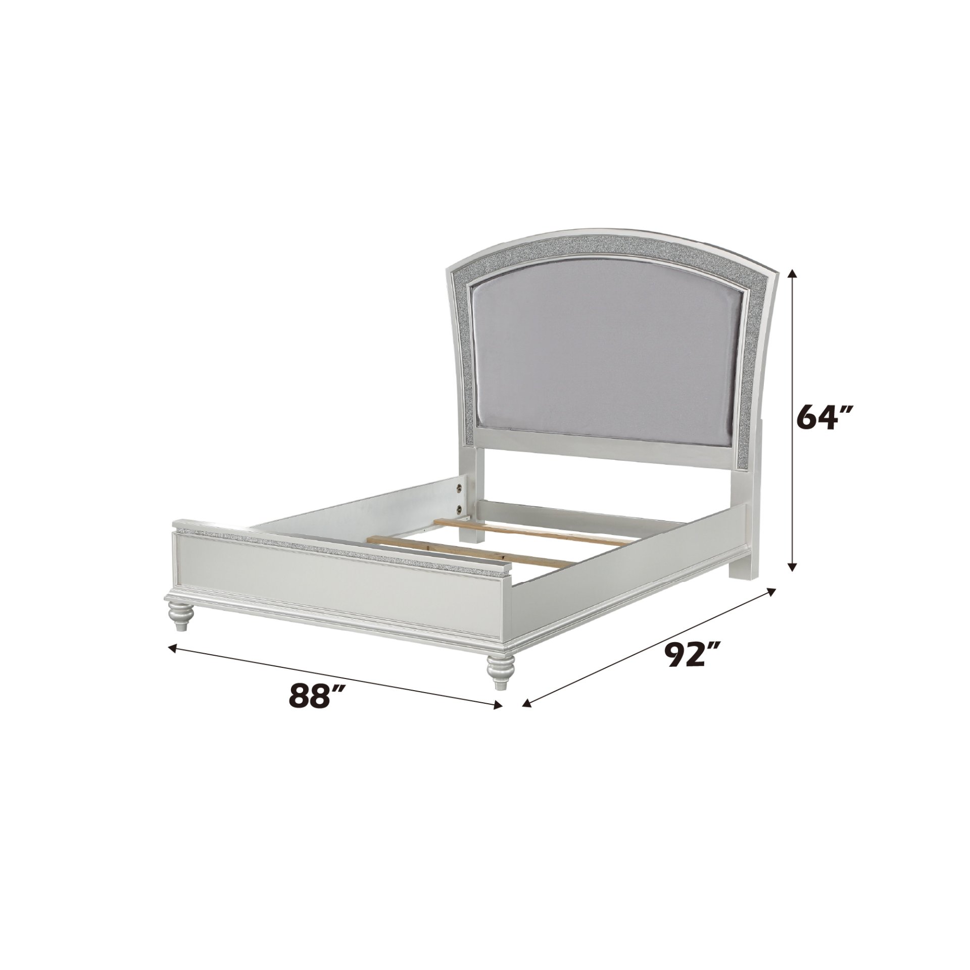 Maverick - California King Bed - Silver - Image 2